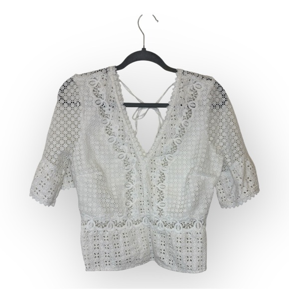 Abercrombie & Fitch Tops - Abercrombie & Fitch White Lace Blouse